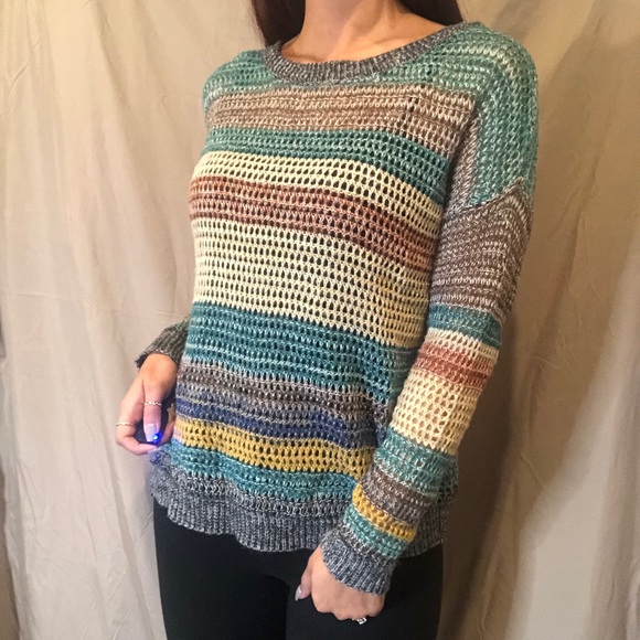 Multicolored crochet sweater - Picture 1 of 3